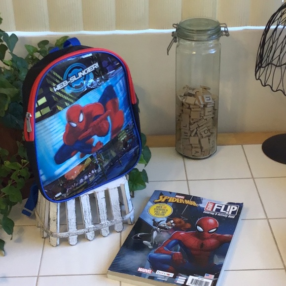 Marvel Other - ‘Marvel’ Spiderman 3-D Backpack & Coloring/Activity Book